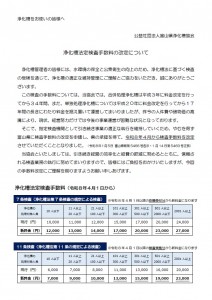 浄化槽法定検査手数料の改正について
